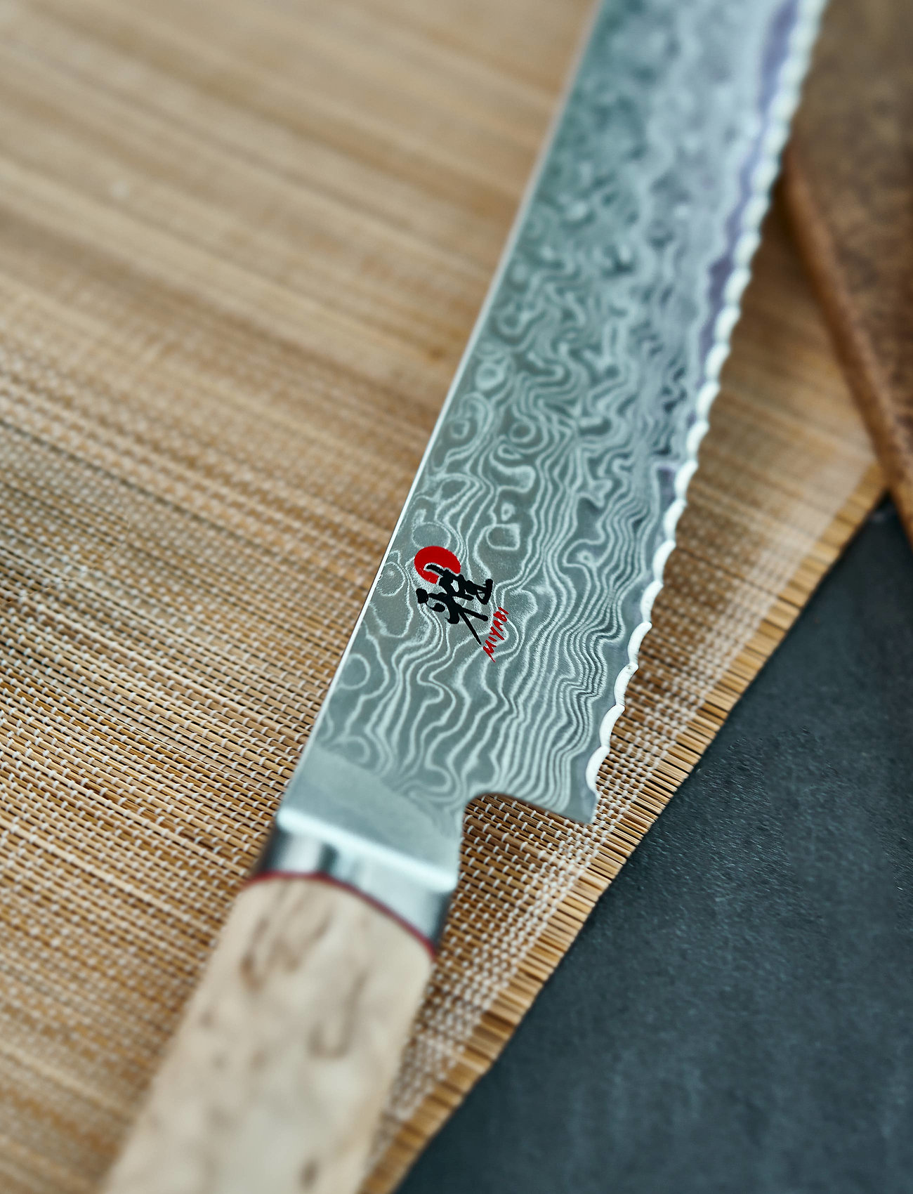 Miyabi - Bread knife, 23 cm - brotmesser - silver, brown - 1
