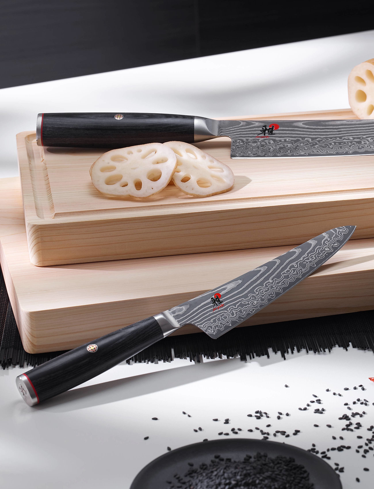 Miyabi - Shotoh, 14 cm - kockknivar - silver, black - 1