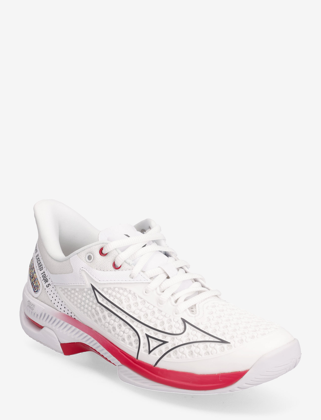 Mizuno - WAVE EXCEED TOUR 5AC(W) - racketsports shoes - undyed white/quiet shade/opera red - 0