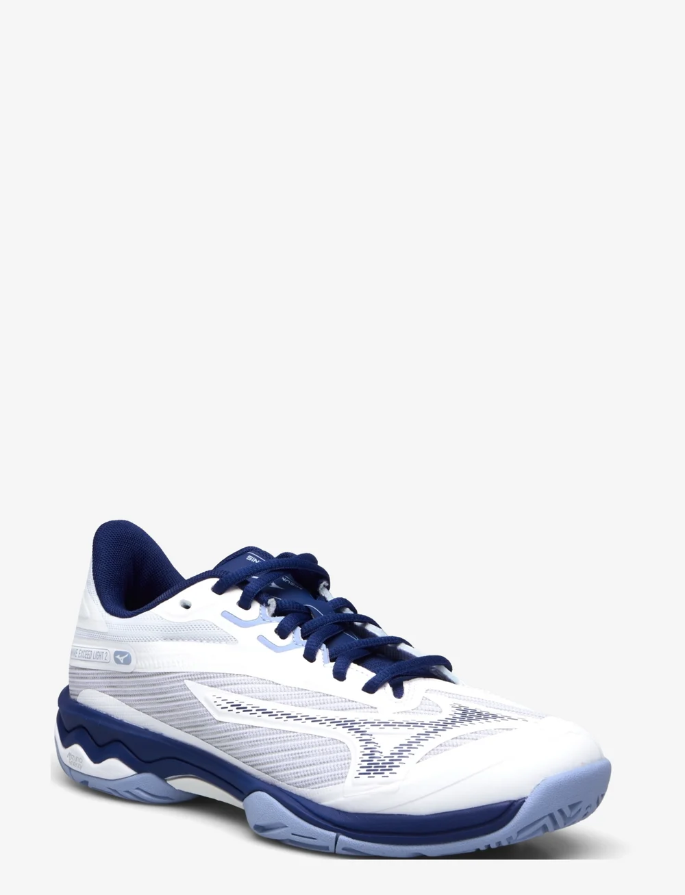 Mizuno - WAVE EXCEED LIGHT 2(W) - tennisejalatsid - white/bellwether blue/bel air blue - 0