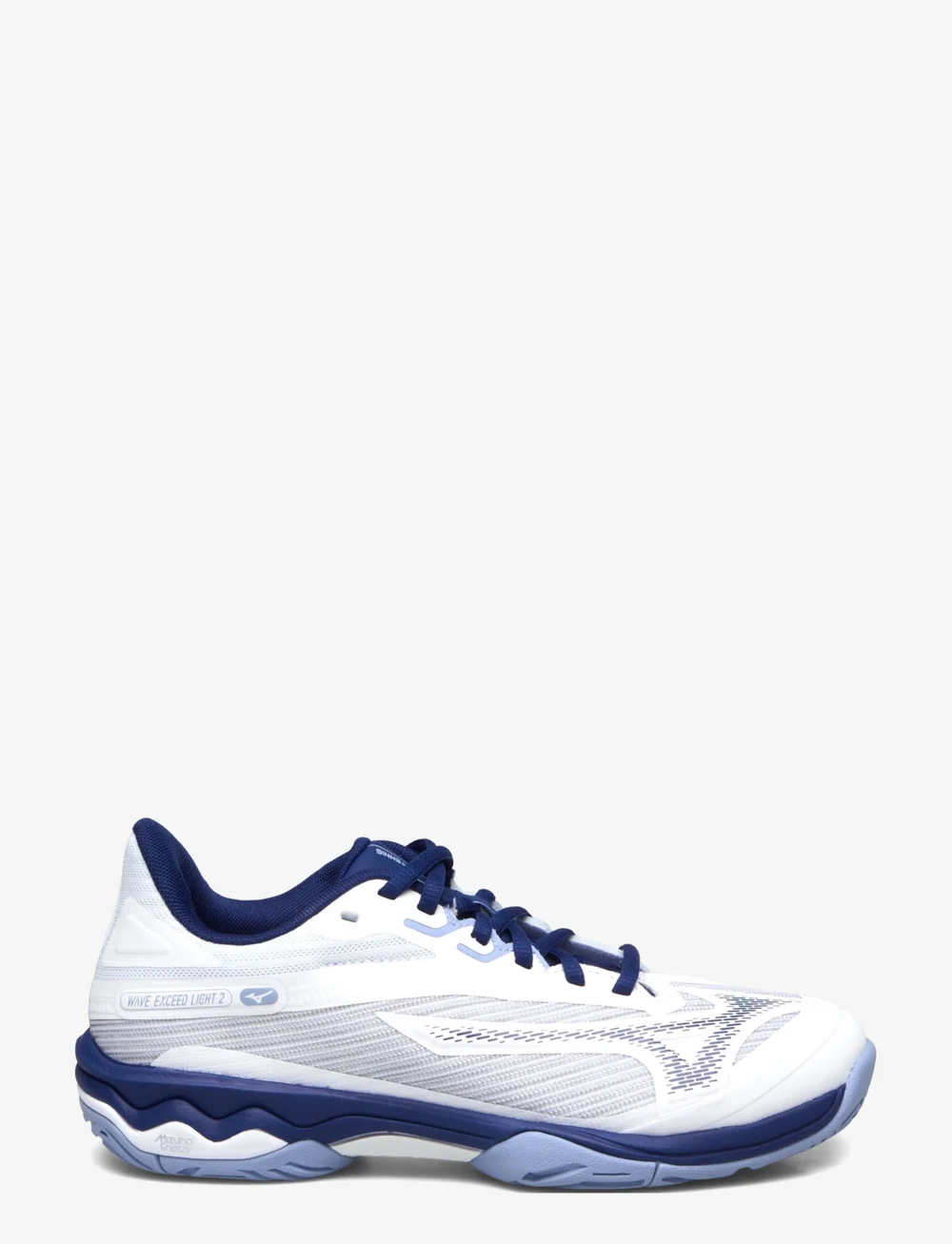 Mizuno - WAVE EXCEED LIGHT 2(W) - tennisejalatsid - white/bellwether blue/bel air blue - 1