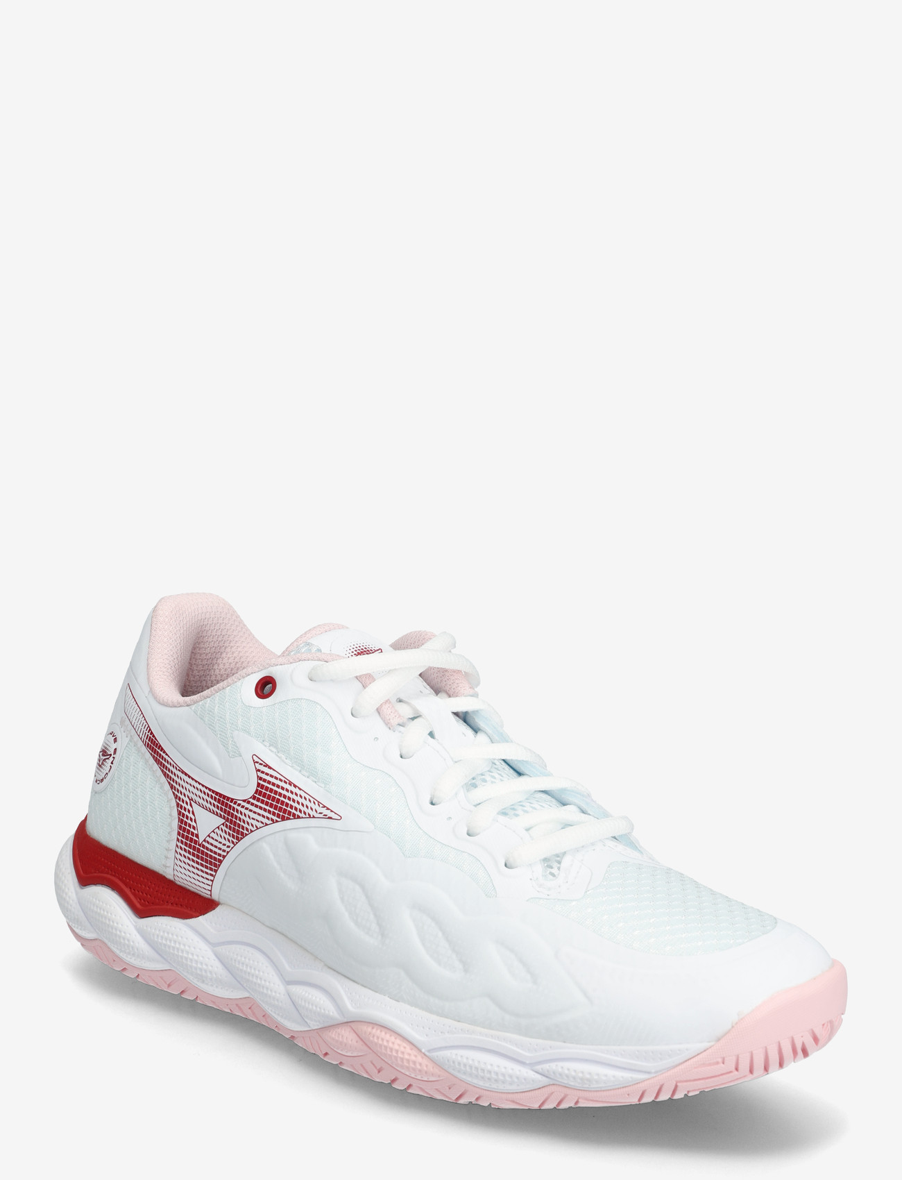 Mizuno - WAVE ENFORCE COURT AC(W) - tennisschuhe - white/pinkesque/barbados cherry - 0
