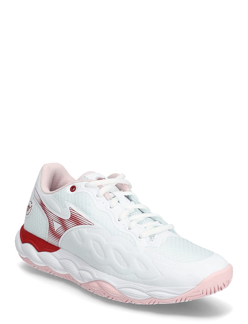 Mizuno - WAVE ENFORCE COURT AC(W) - tennisschuhe - white/pinkesque/barbados cherry - 0