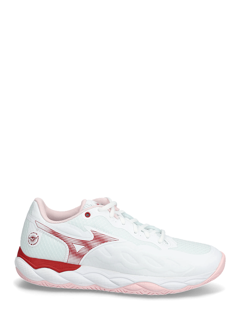 Mizuno - WAVE ENFORCE COURT AC(W) - tennisschuhe - white/pinkesque/barbados cherry - 1