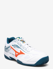 Mizuno - BREAK SHOT 3 CC - racketsports shoes - white/cherry tomato/moroccan blue - 0