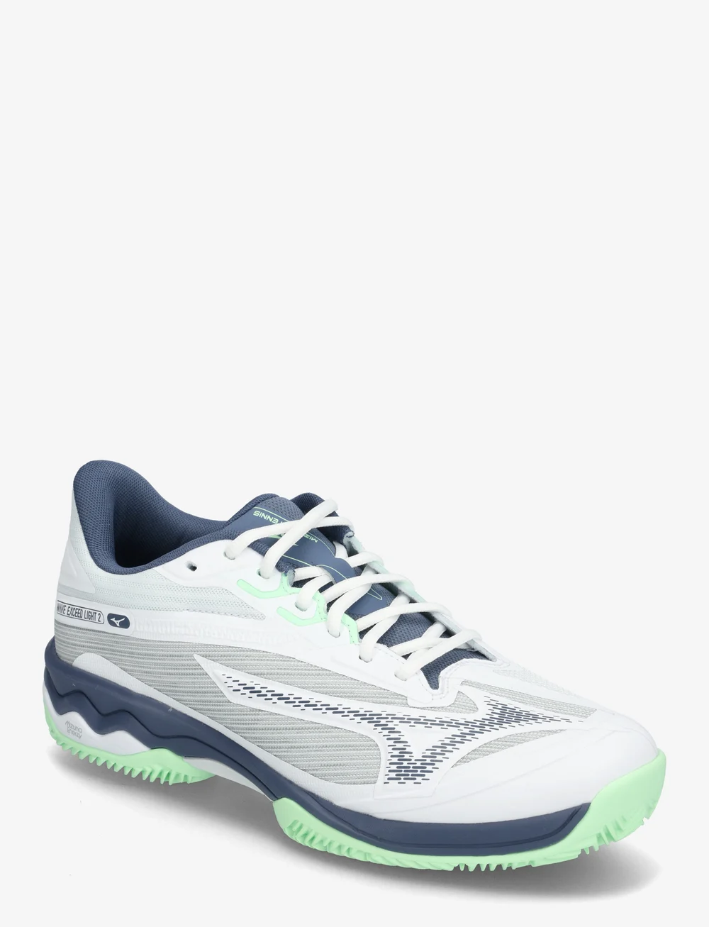 Mizuno - WAVE EXCEED LIGHT 2(M) - tennisejalatsid - white/vintage indigo/neo mint - 0