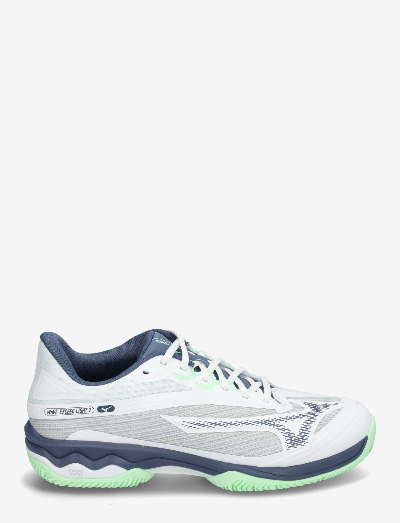 Mizuno - WAVE EXCEED LIGHT 2(M) - tennisejalatsid - white/vintage indigo/neo mint - 1