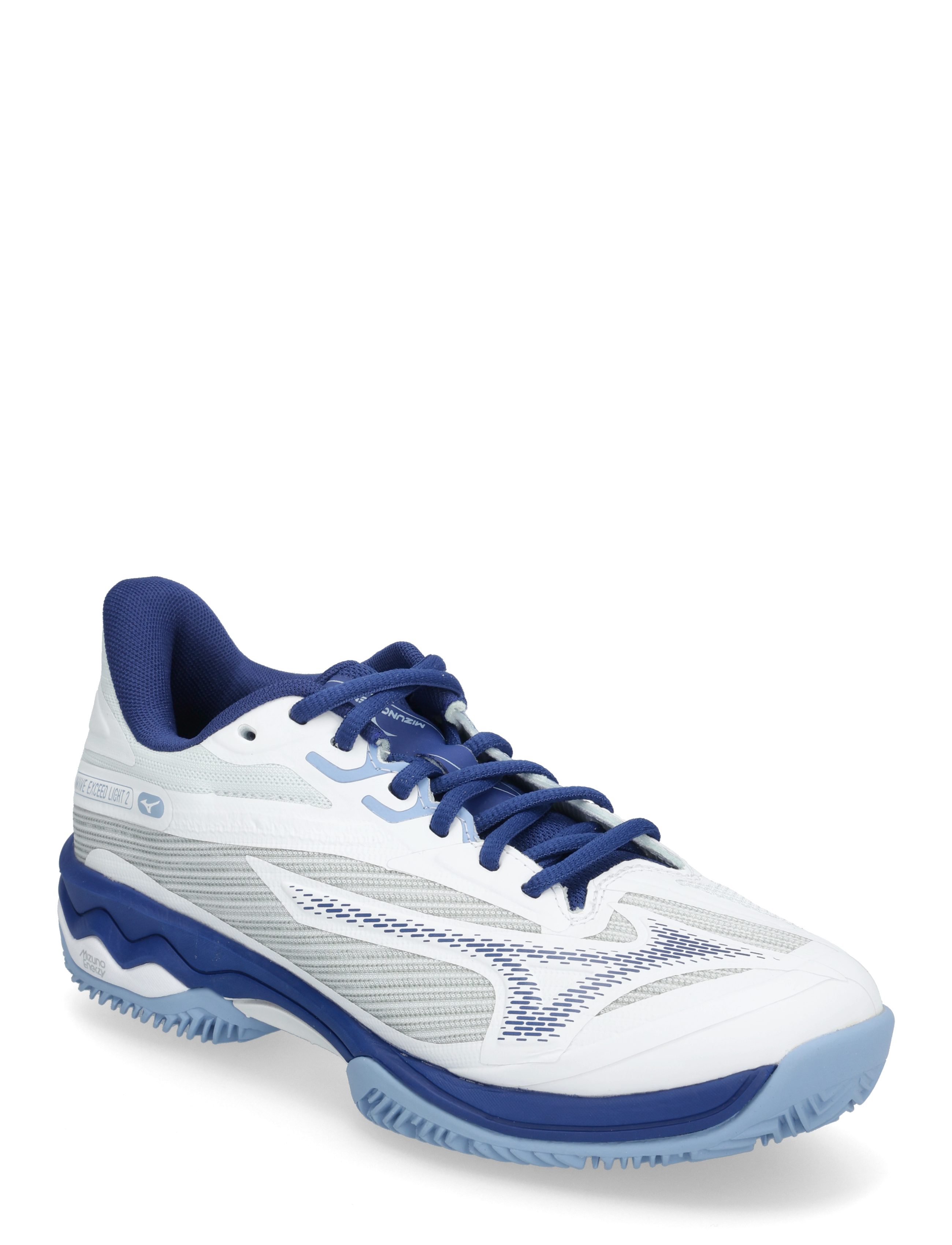 Mizuno WAVE EXCEED LIGHT 2(W) - Tennissko - WHITE/BELLWETHER BLUE/BEL AIR BLUE / white