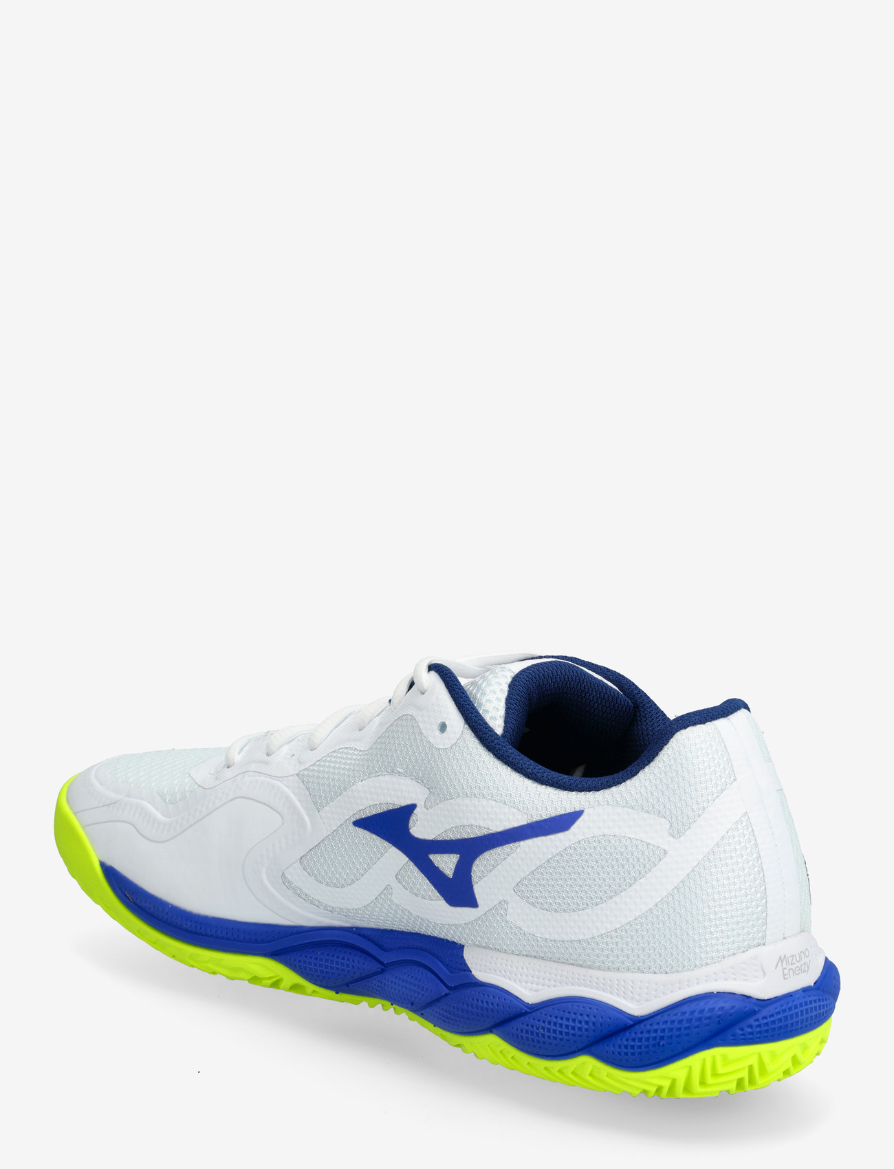 Mizuno - WAVE ENFORCE COURT CC(U) - tennissko - white/dazzling blue/lightning yellow - 2