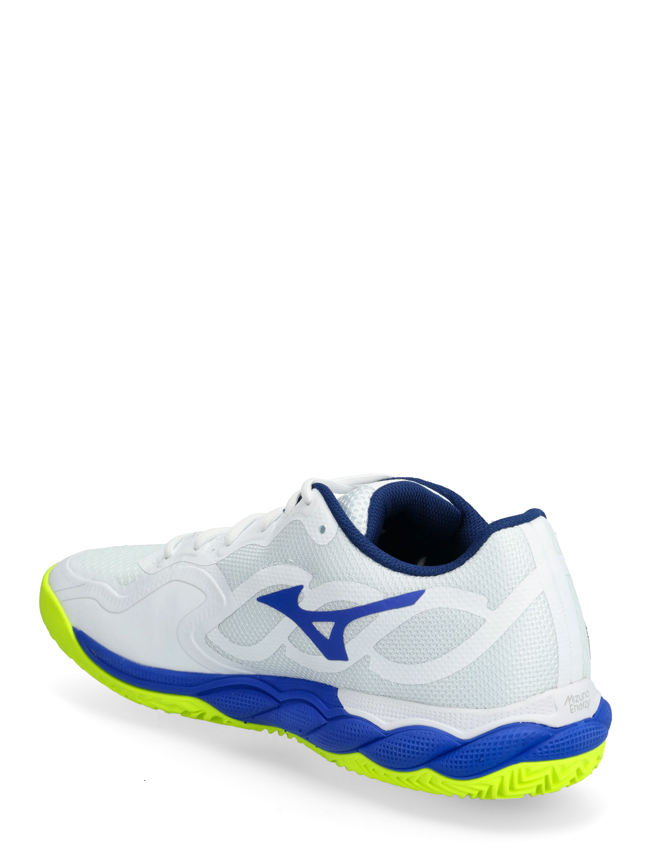 Mizuno - WAVE ENFORCE COURT CC(U) - tennisskór - white/dazzling blue/lightning yellow - 2