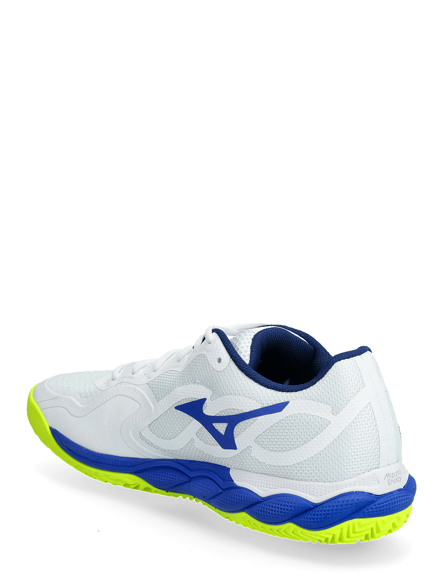 Mizuno - WAVE ENFORCE COURT CC(U) - tennisskór - white/dazzling blue/lightning yellow - 2
