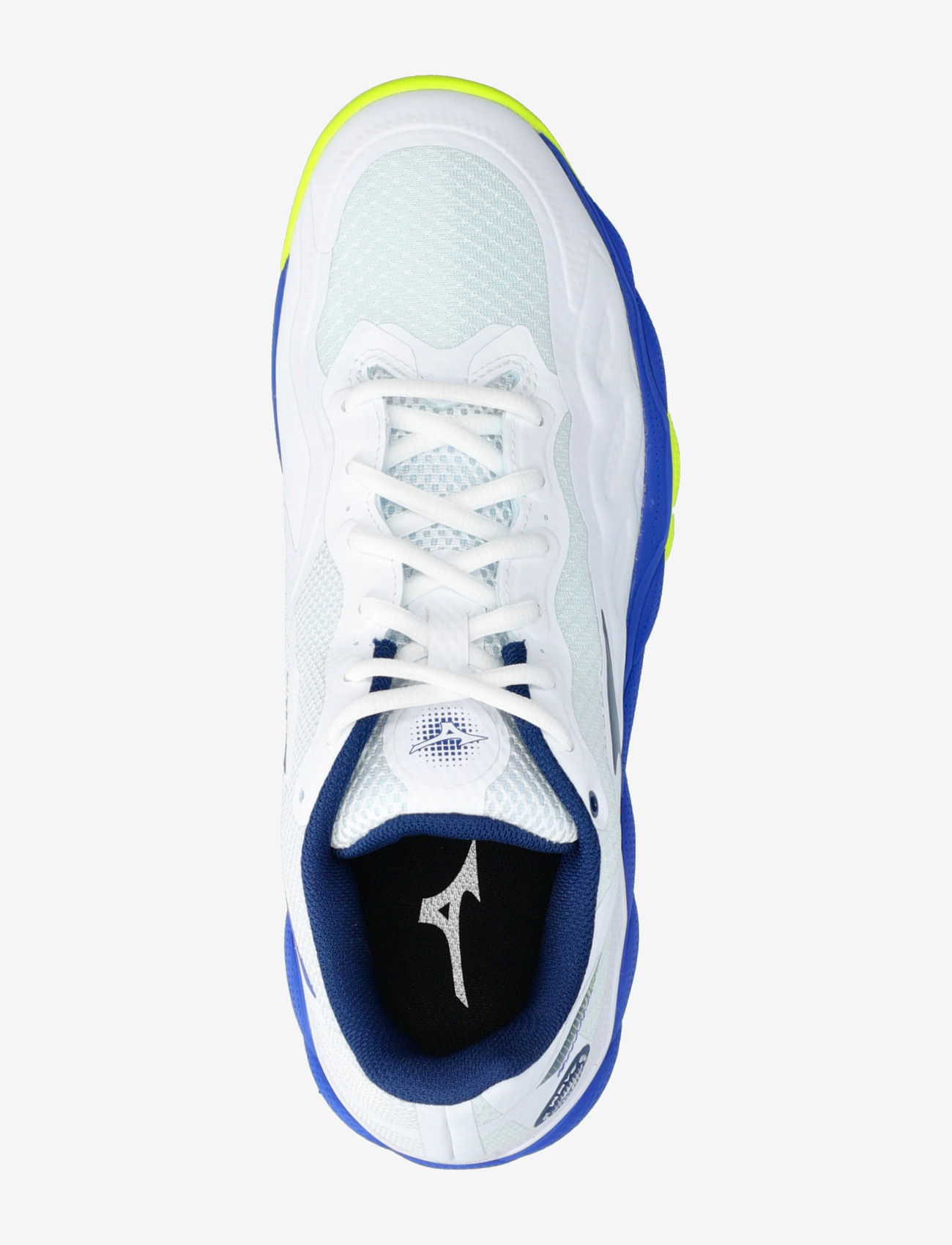 Mizuno - WAVE ENFORCE COURT CC(U) - tennissko - white/dazzling blue/lightning yellow - 3
