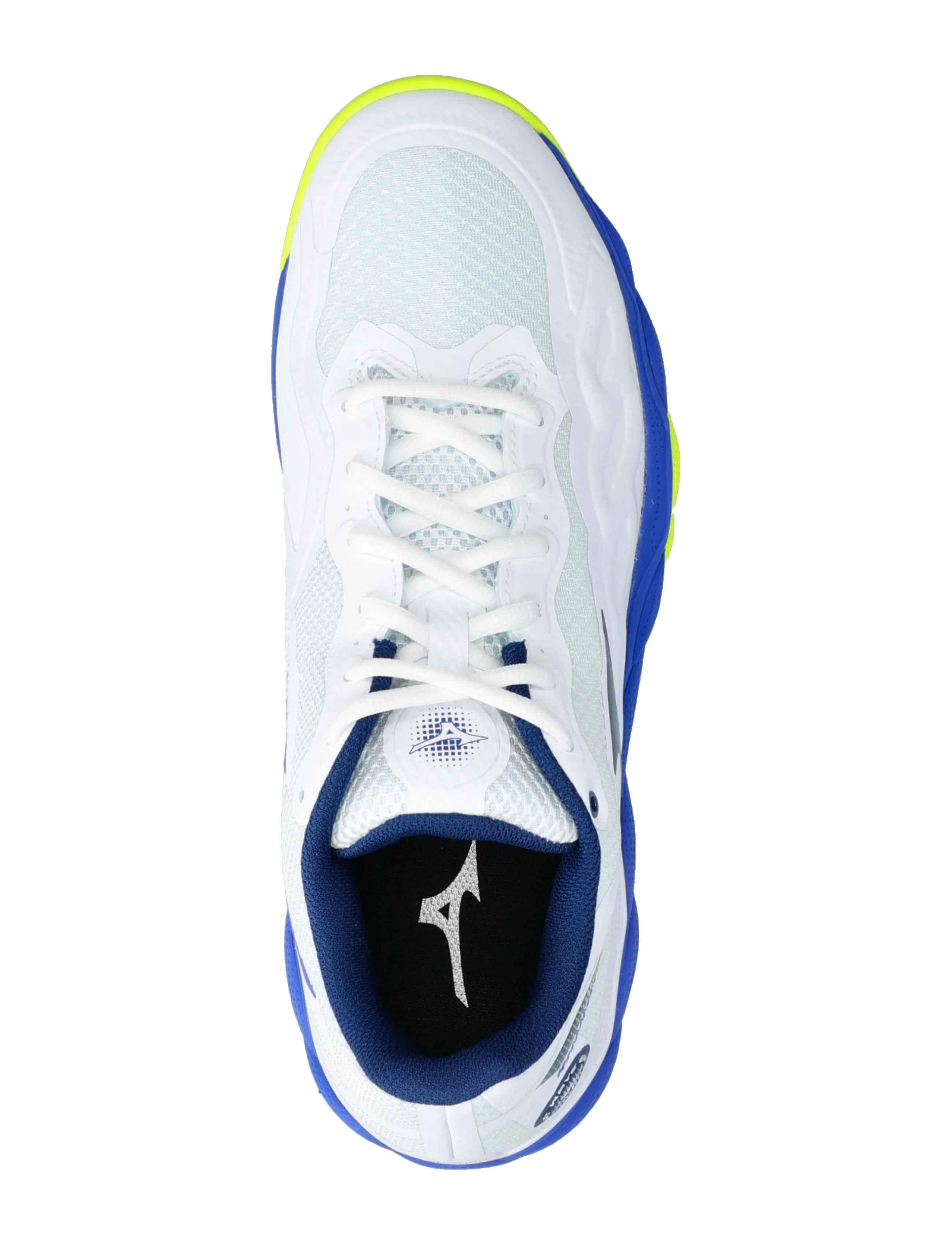 Mizuno - WAVE ENFORCE COURT CC(U) - tennisskór - white/dazzling blue/lightning yellow - 3