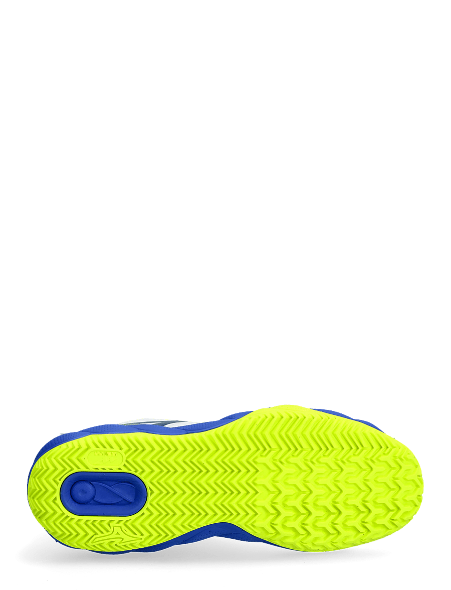 Mizuno - WAVE ENFORCE COURT CC(U) - tennisskór - white/dazzling blue/lightning yellow - 4