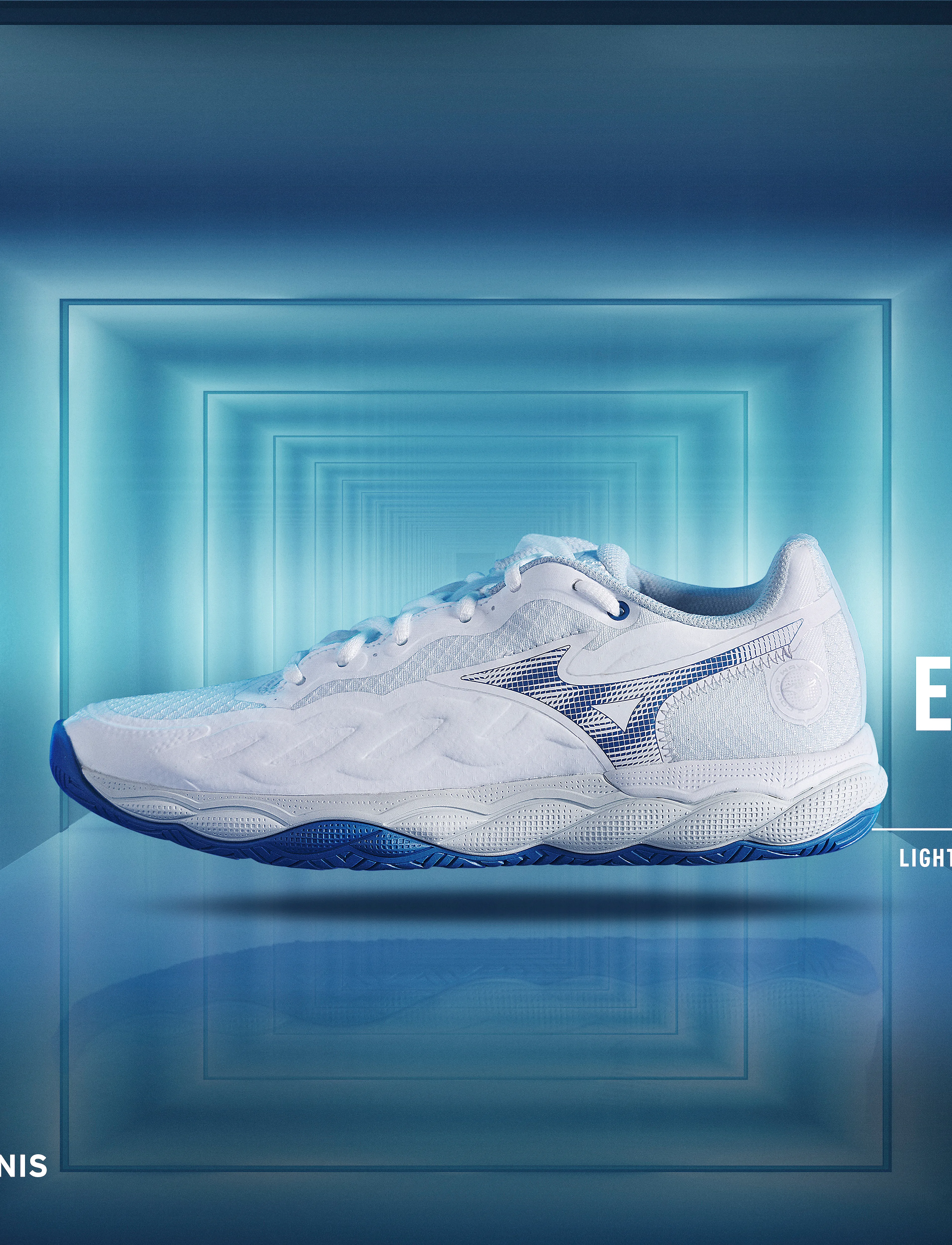 Mizuno Wave Enforce Court Cc W, 39, Sport Racketsports Schuhe, Weiß - Tennis Frauen