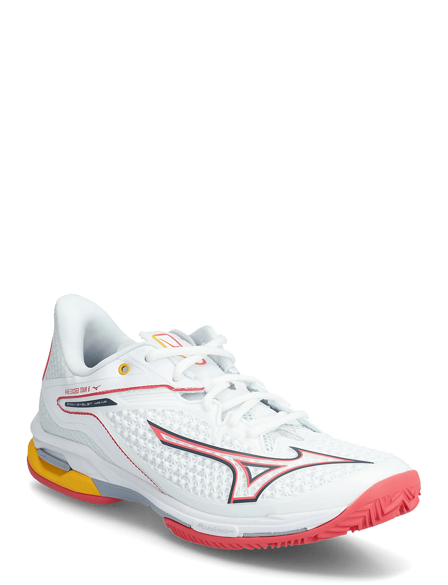 Mizuno - WAVE EXCEED TOUR 6 CC(W) - tennisschoenen - white/calypso coral/icelandic blue - 0