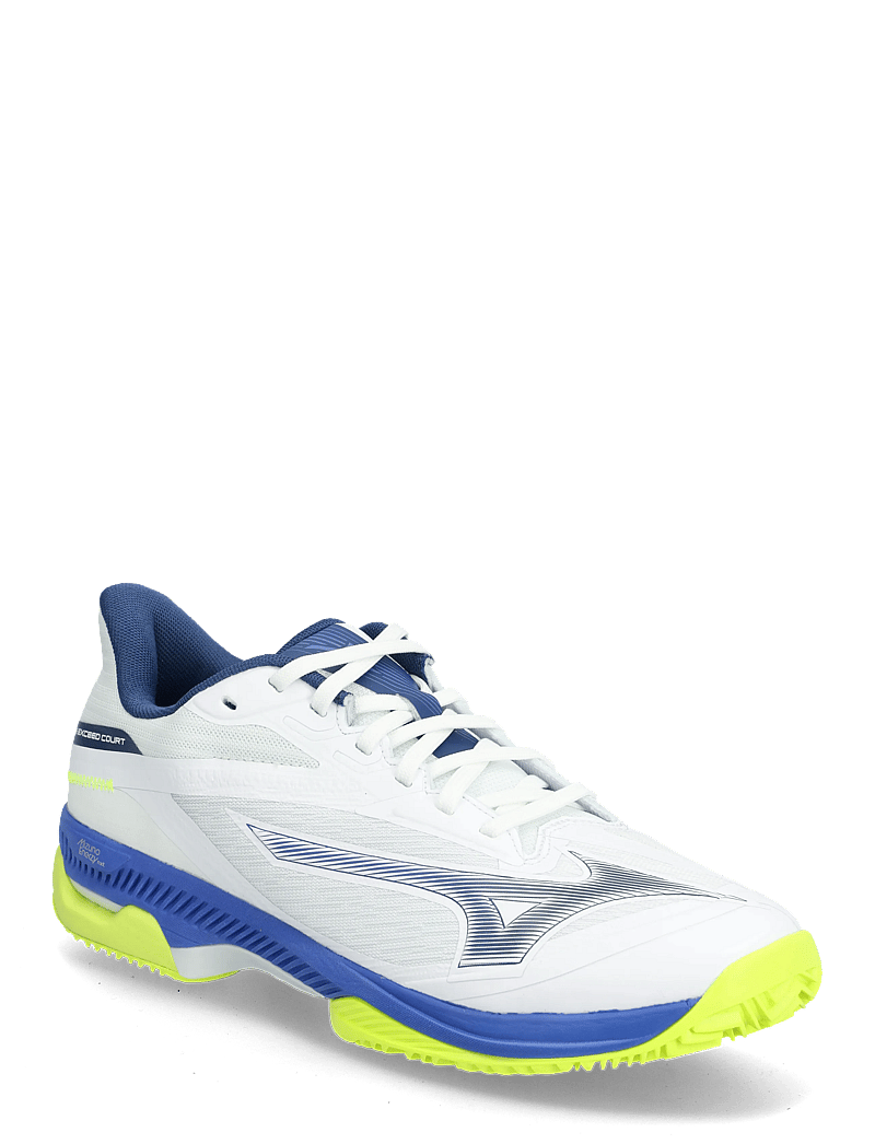 Mizuno - WAVE EXCEED COURT CC(M) - tennissko - white/dazzling blue/lightning yellow - 0