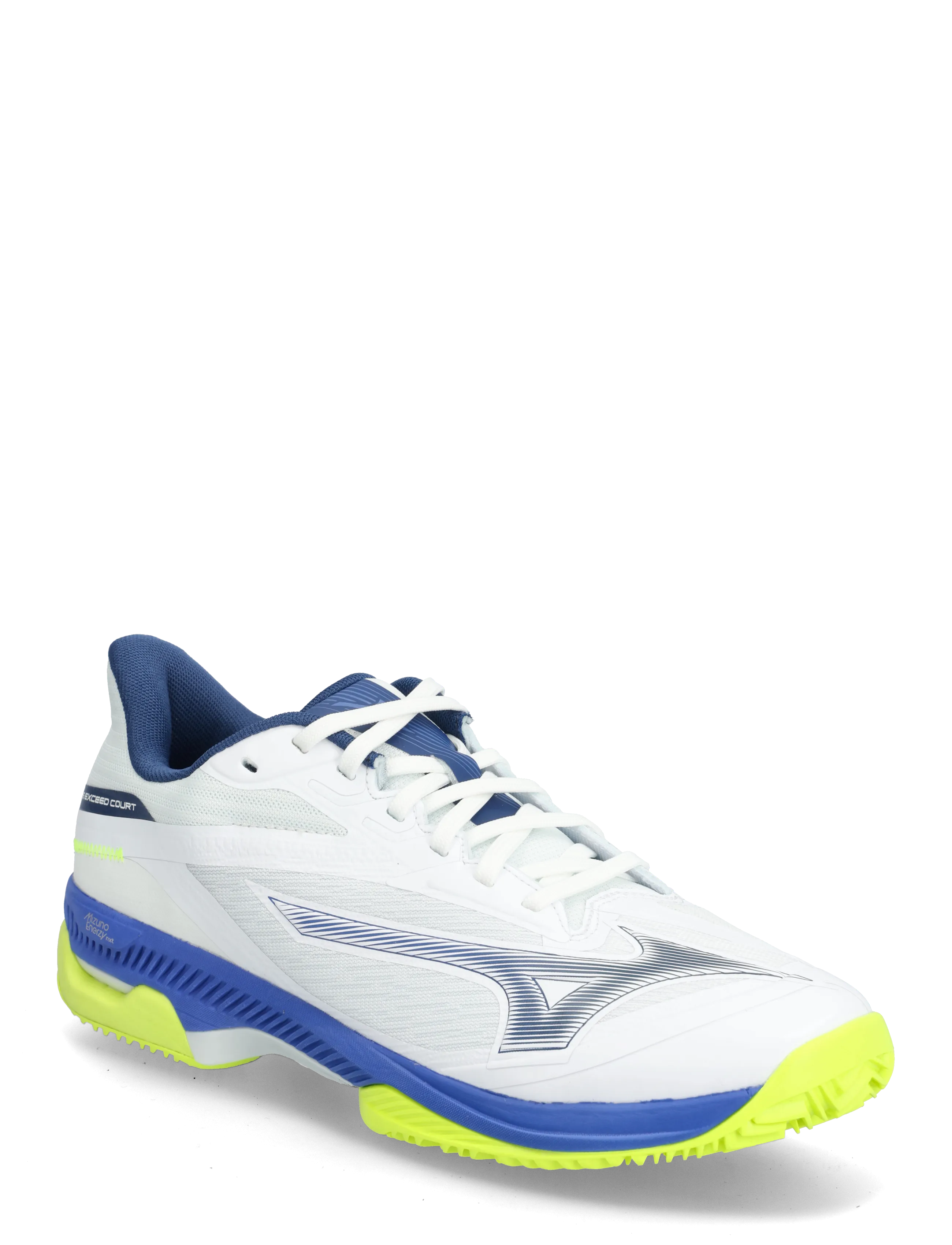 Mizuno WAVE EXCEED COURT CC(M) - Winter deals - WHITE/DAZZLING BLUE/LIGHTNING YELLOW / white