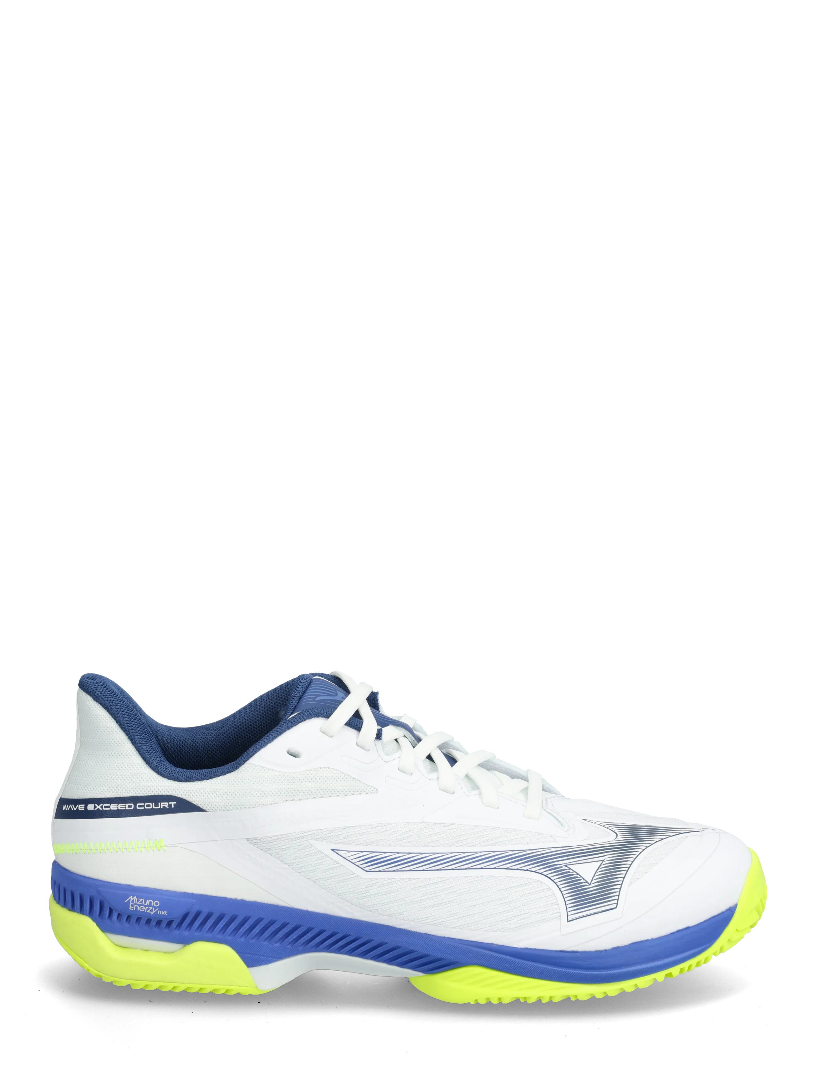 Mizuno - WAVE EXCEED COURT CC(M) - tennisskor - white/dazzling blue/lightning yellow - 1