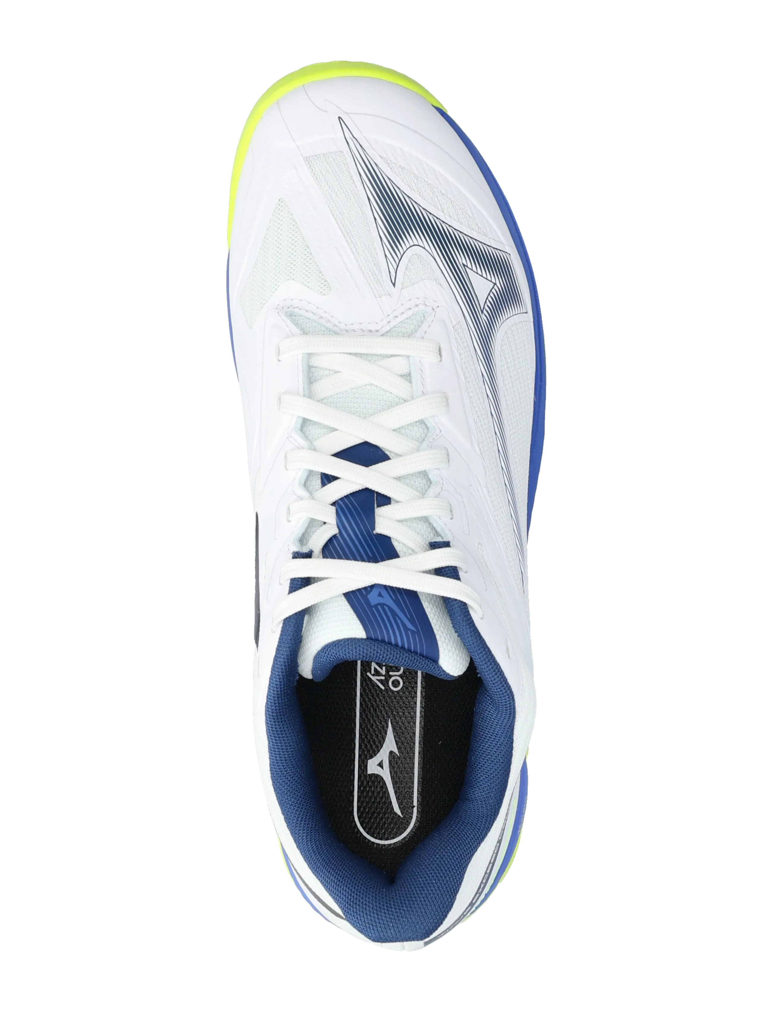 Mizuno - WAVE EXCEED COURT CC(M) - tennisskor - white/dazzling blue/lightning yellow - 3