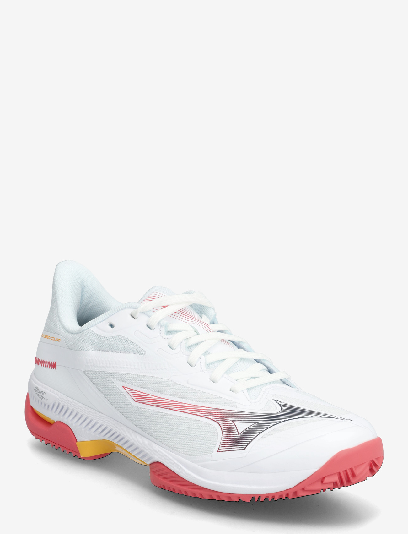 Mizuno - WAVE EXCEED COURT CC(W) - tennis shoes - white/calypso coral/citrus - 0