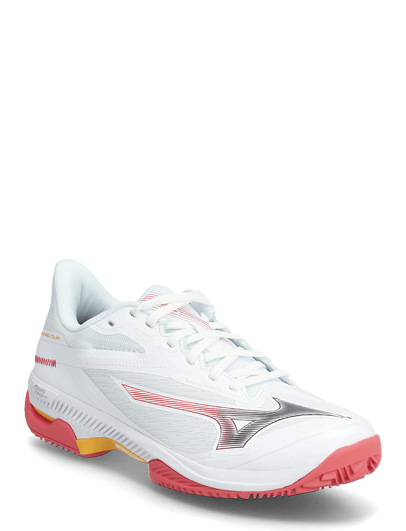 Mizuno - WAVE EXCEED COURT CC(W) - tennis shoes - white/calypso coral/citrus - 0