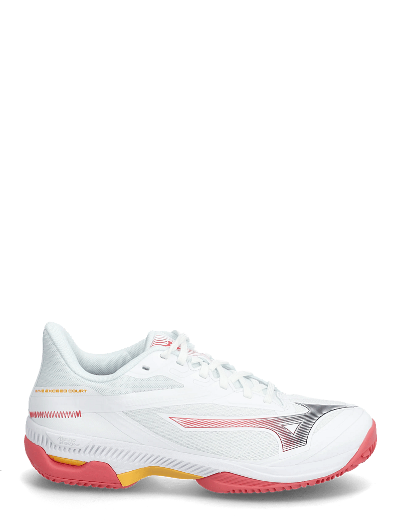 Mizuno - WAVE EXCEED COURT CC(W) - tennis shoes - white/calypso coral/citrus - 1
