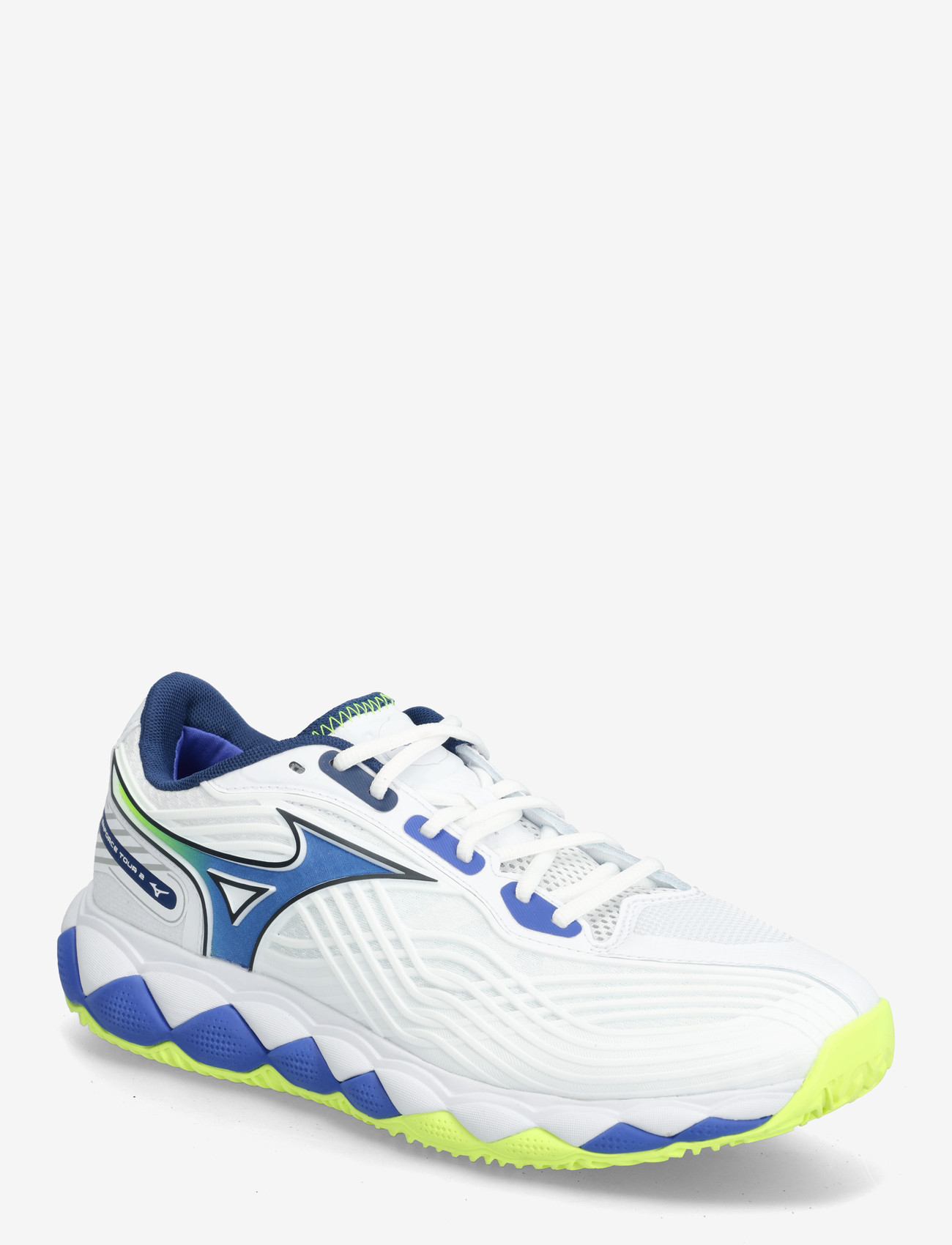 Mizuno - WAVE ENFORCE TOUR 2 CC(U) - tennisschuhe - white/dazzling blue/lightning yellow - 0