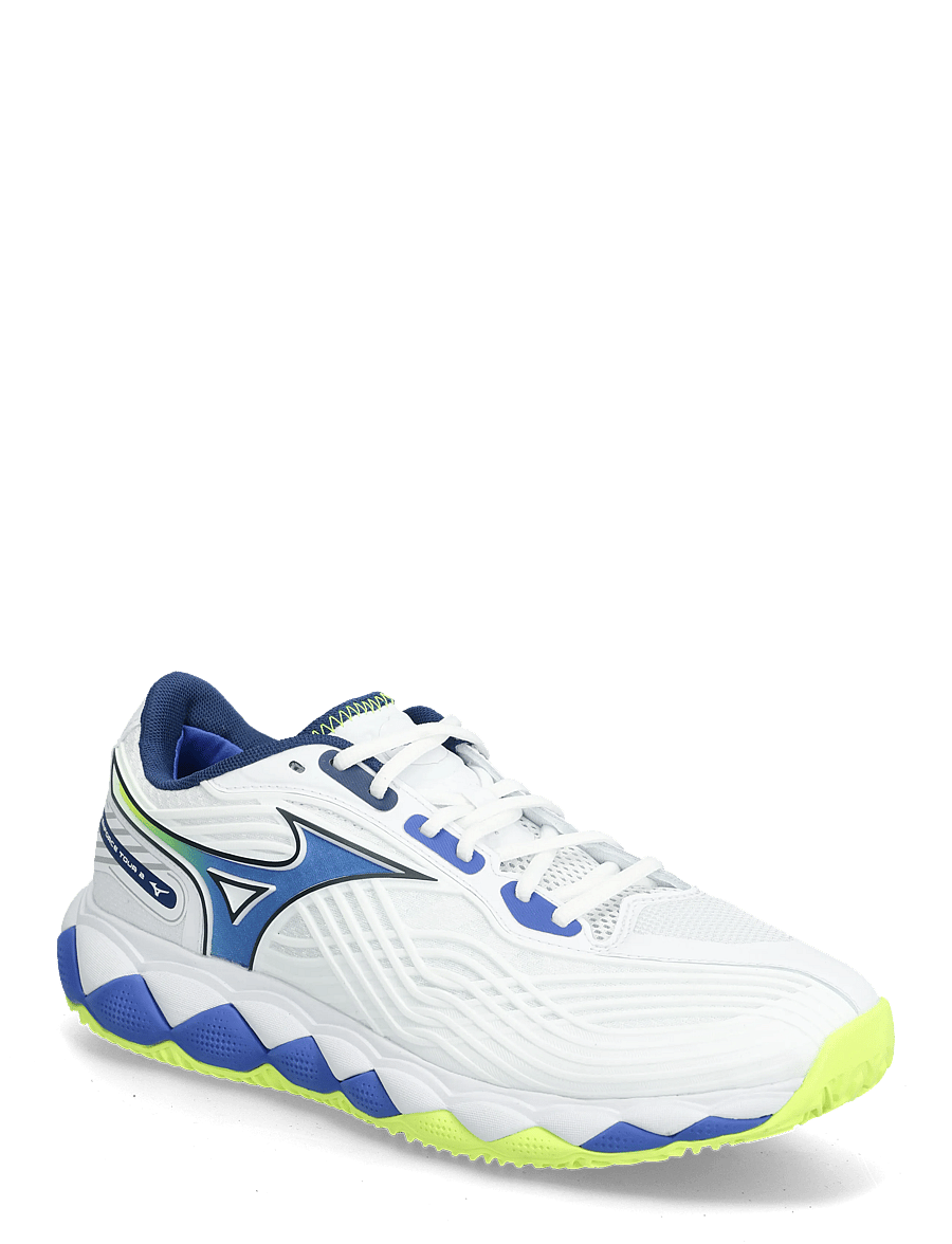 Mizuno - WAVE ENFORCE TOUR 2 CC(U) - tennisskor - white/dazzling blue/lightning yellow - 0