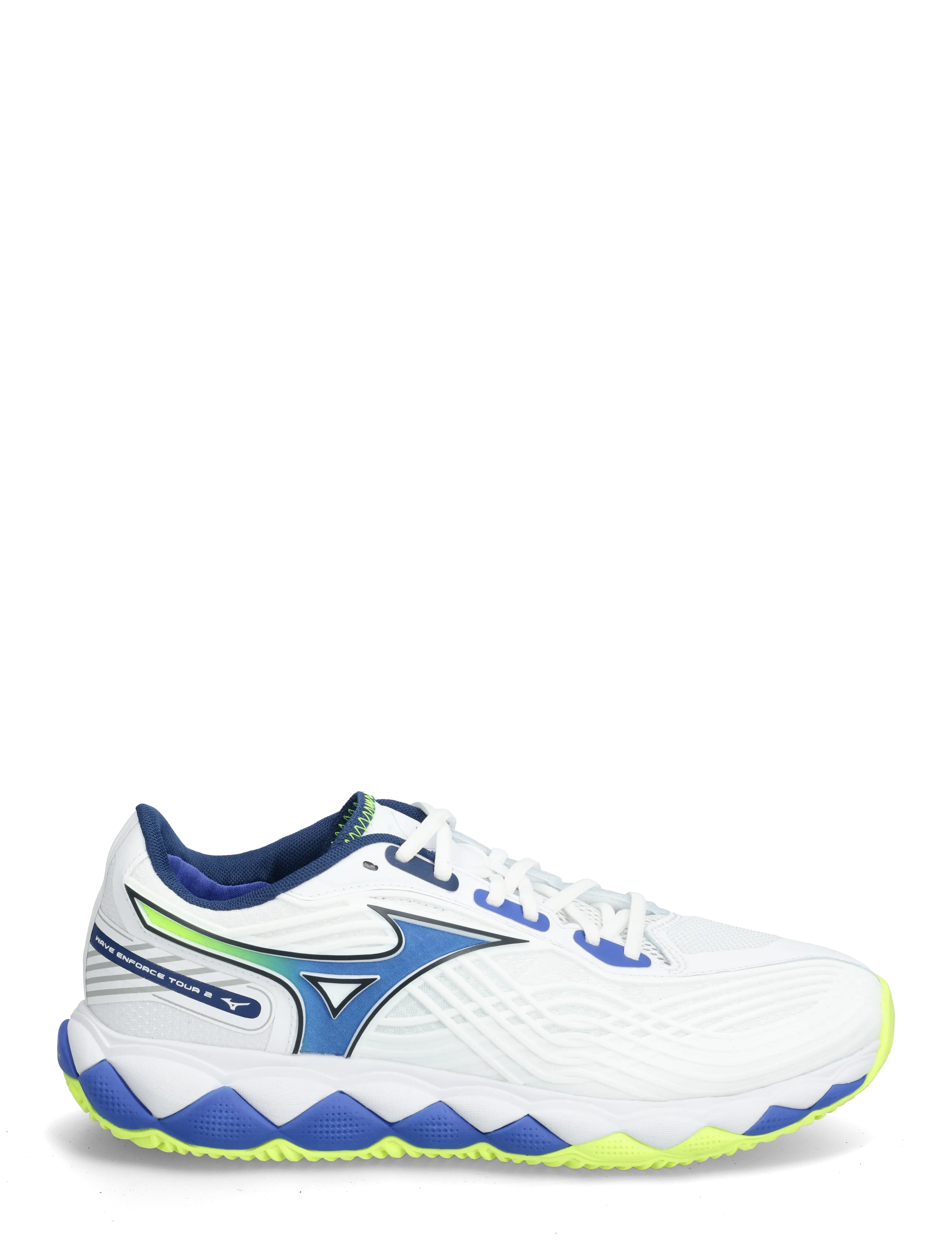 Mizuno - WAVE ENFORCE TOUR 2 CC(U) - tennisskor - white/dazzling blue/lightning yellow - 1