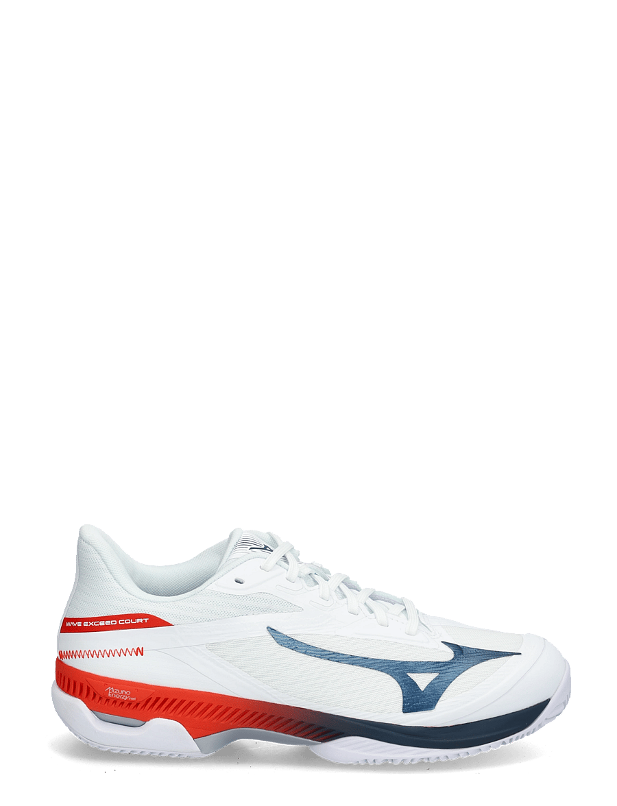Mizuno - WAVE EXCEED COURT CC(U) - tennisejalatsid - white/insignia blue/orange.com - 2