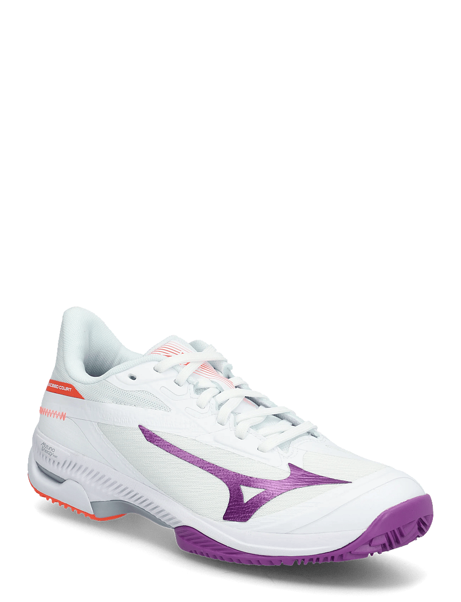 Mizuno - WAVE EXCEED COURT CC(W) - tennisschuhe - white/dahlia/lava orange - 0