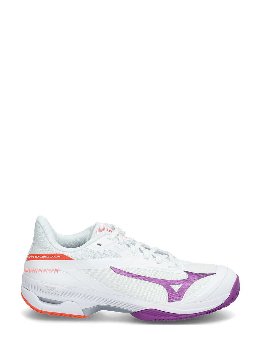Mizuno - WAVE EXCEED COURT CC(W) - tennissko - white/dahlia/lava orange - 2