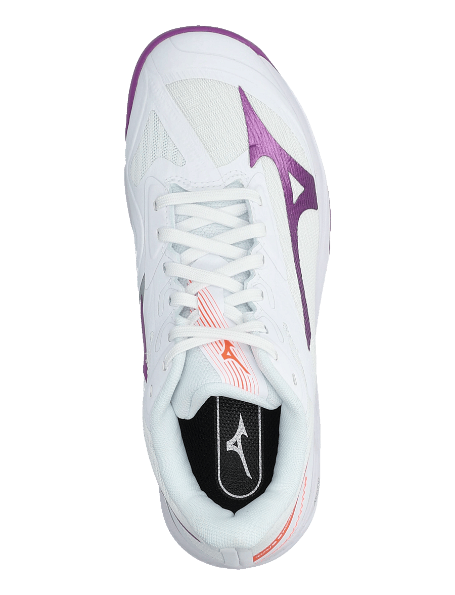 Mizuno - WAVE EXCEED COURT CC(W) - tennissko - white/dahlia/lava orange - 3