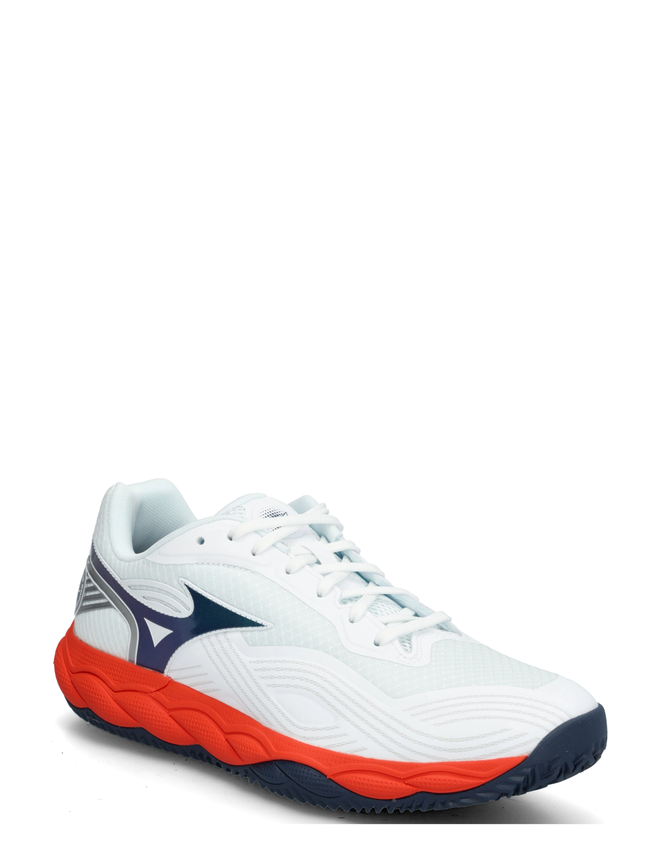 Mizuno WAVE ENFORCE COURT 2 CC(U) - Spordijalatsid - WHITE/INSIGNIA BLUE/ORANGE.COM / white