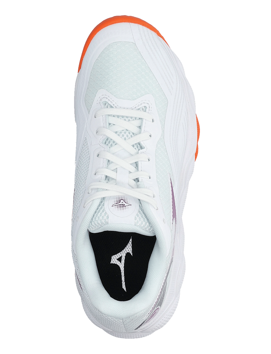 Mizuno - WAVE ENFORCE COURT 2 CC(W) - tennissko - white/dahlia/sunstone - 3