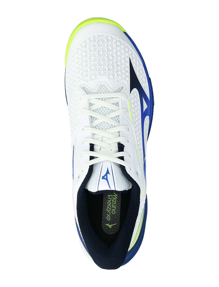 Mizuno - WAVE EXCEED TOUR 7 CC(U) - tennisskor - white/dazzling blue/lightning yellow - 3