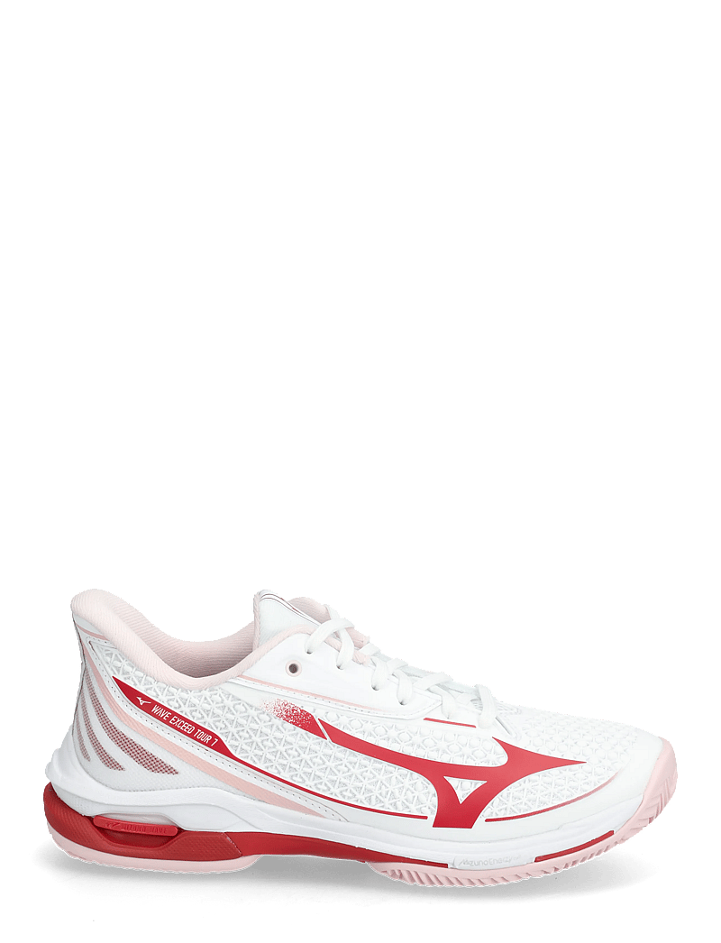 Mizuno - WAVE EXCEED TOUR 7 CC(W) - tennisejalatsid - white/fiery red/pinkesque - 1