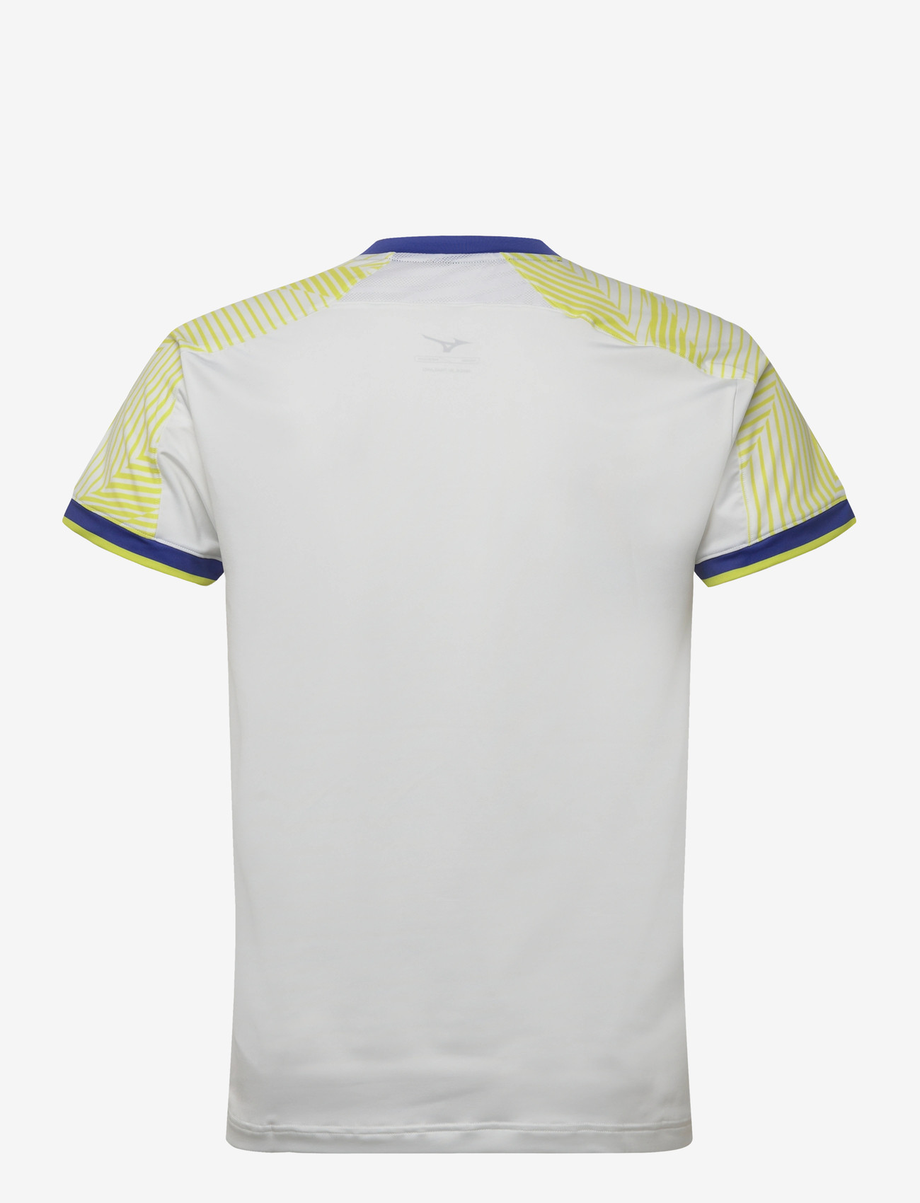 Mizuno - Short Sleeve Tee M - t-särgid - white / yellow - 1