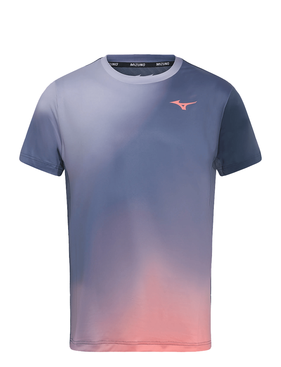 Mizuno - Tennis Graphic Short Sleeve Tee - t-shirts - insigna blue - 0