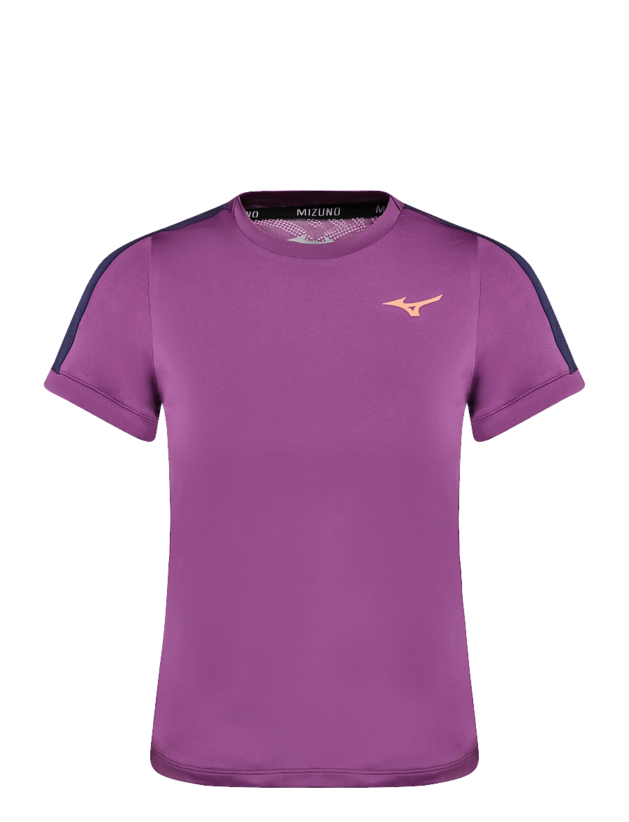 Mizuno - Tennis Short Sleeve Tee - t-shirts - dahlia - 0