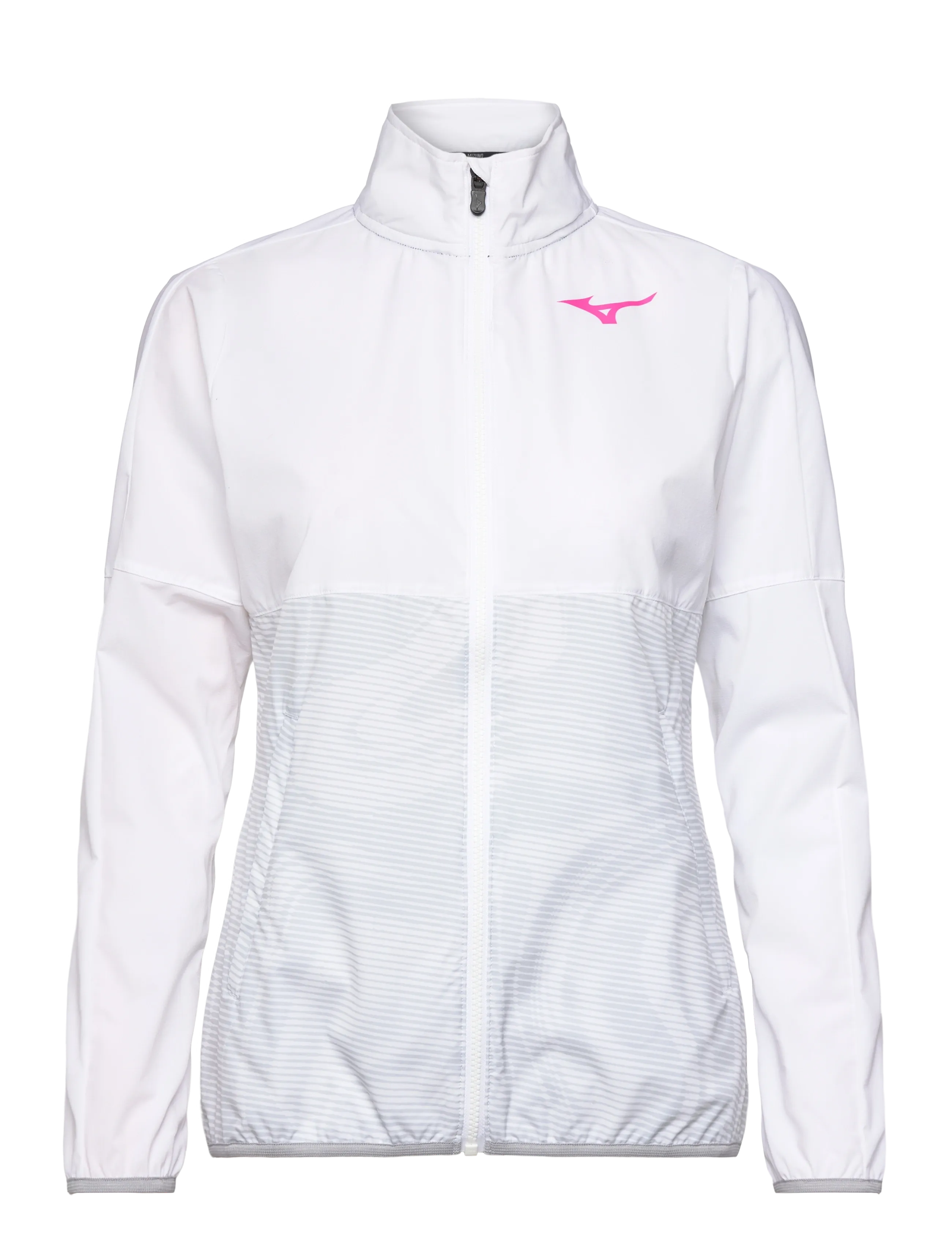 Mizuno Charge Printed Jacket(W), Kvinder, Løbe Jakke, Hvid, Str: M