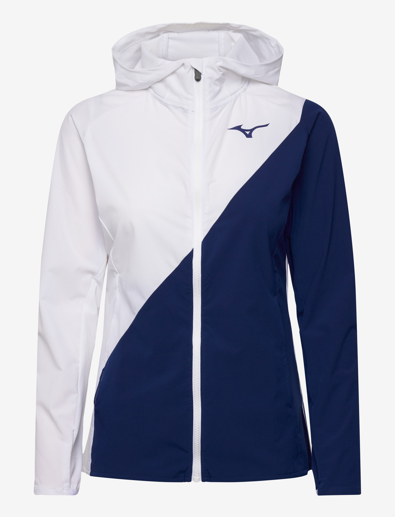 Mizuno - Mugen Hooded Jacket (W) - training jackets - white / estate blue - 0