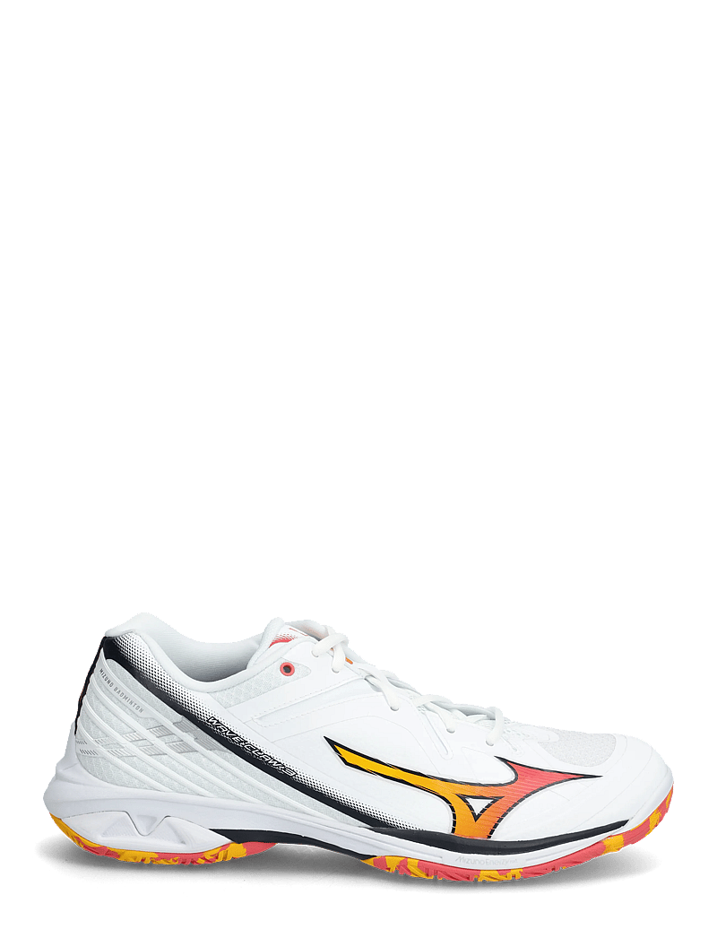 Mizuno - WAVE CLAW 3(U) - indoor sports shoes - white/citrus/calypso coral - 1