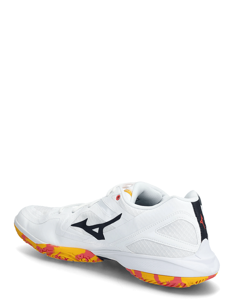 Mizuno - WAVE CLAW 3(U) - indoor sports shoes - white/citrus/calypso coral - 2
