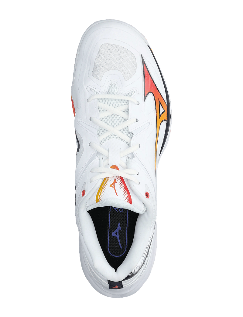 Mizuno - WAVE CLAW 3(U) - indoor sports shoes - white/citrus/calypso coral - 3