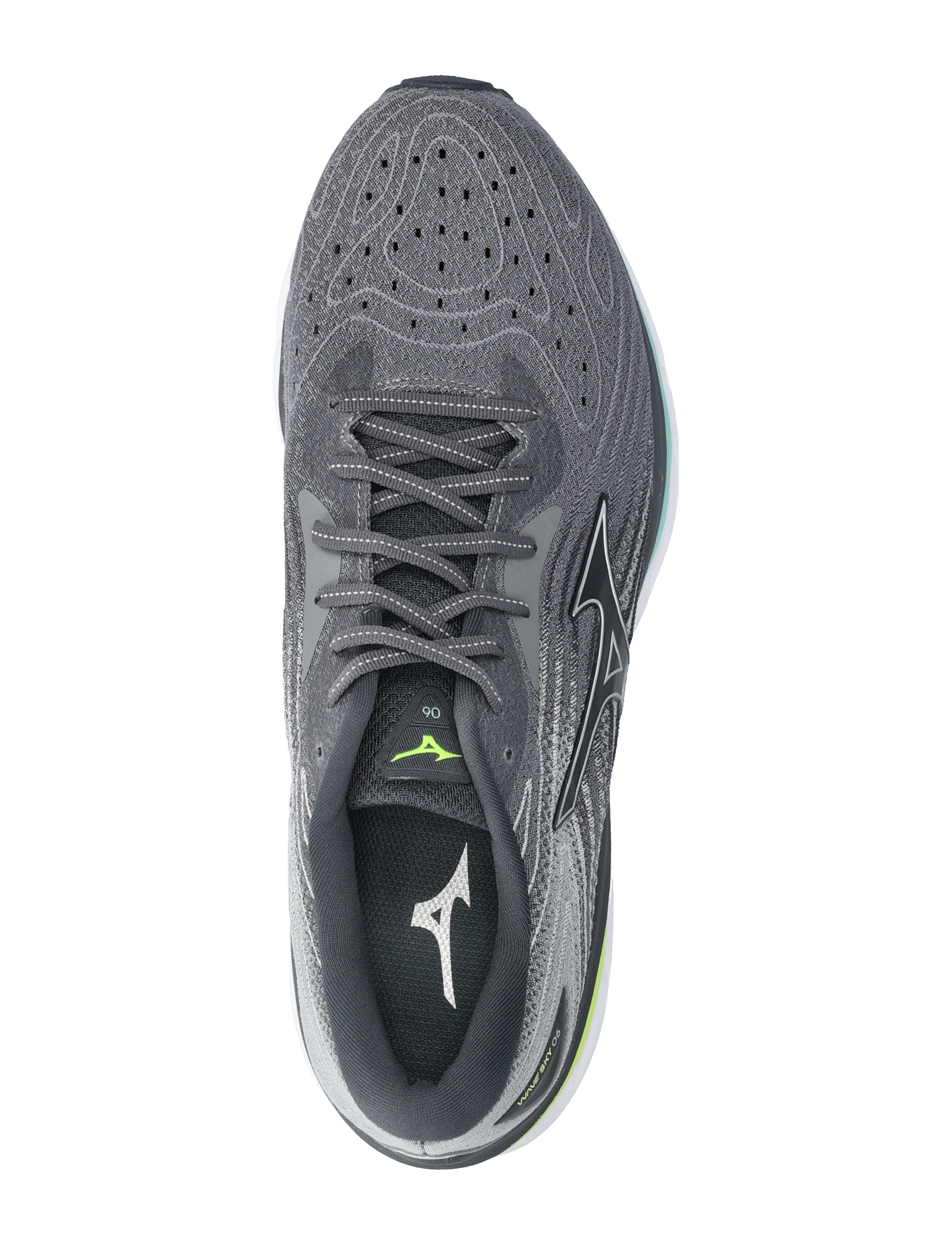 Mizuno - WAVE SKY 6(M) - qshade/silver/neolime - 3
