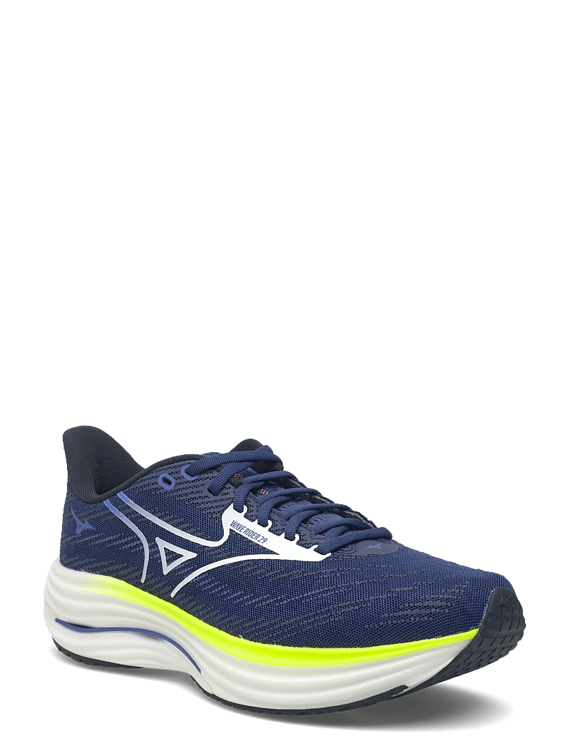 Mizuno - WAVE RIDER 29(M) - laufschuhe - estate blue/white/lightning yellow - 0