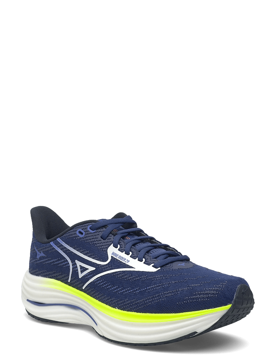 Mizuno - WAVE RIDER 29(M) - laufschuhe - estate blue/white/lightning yellow - 0