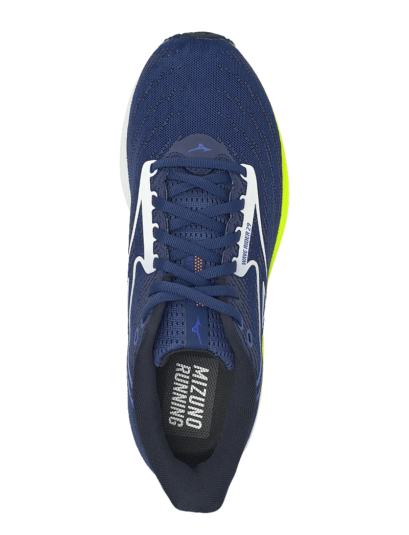 Mizuno - WAVE RIDER 29(M) - laufschuhe - estate blue/white/lightning yellow - 3